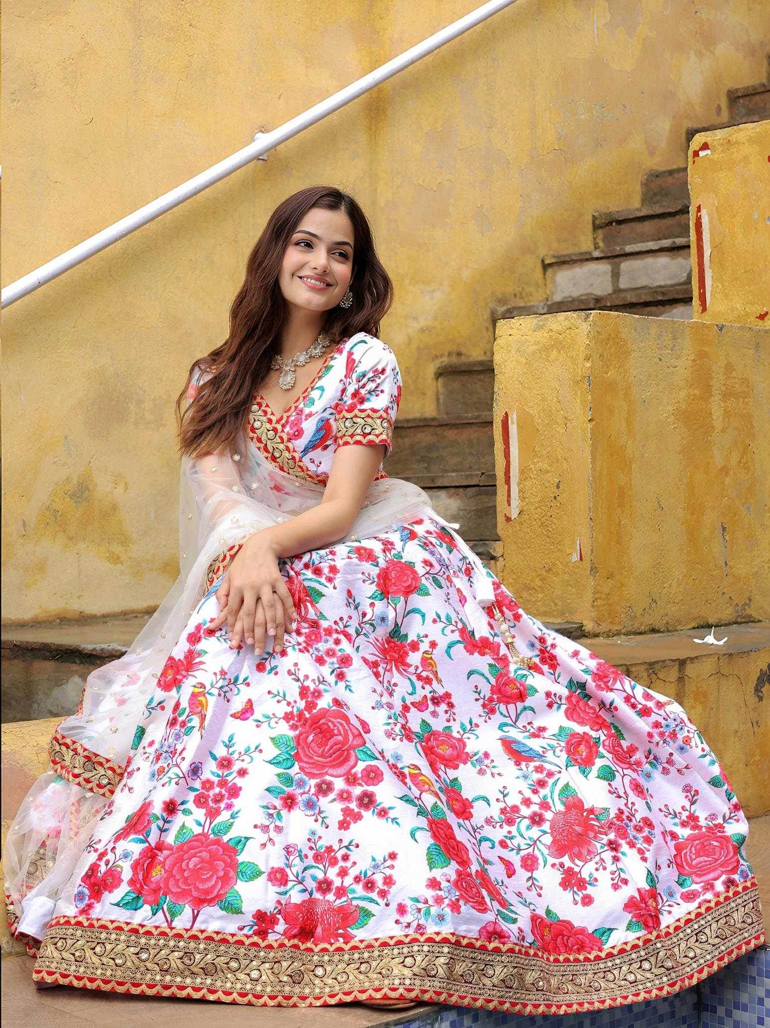 Art Silk Designer Embroidered Lehenga - MYLUXURY LANE ENTERPRISE